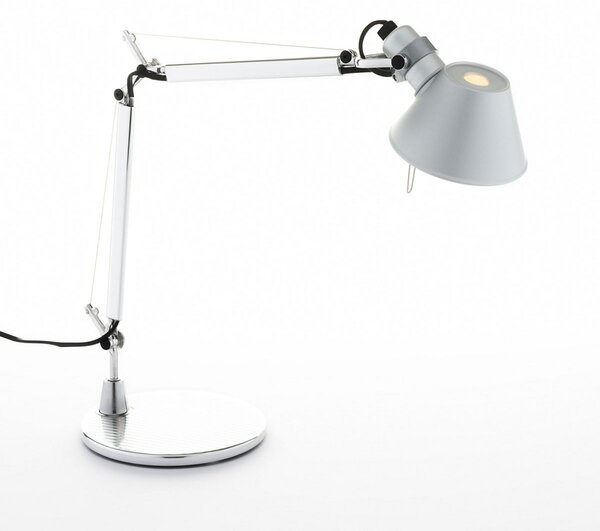 Stolní lampa Artemide, Tolomeo Micro, stmívatelné, Metalická, Pracovna, Kov, Design