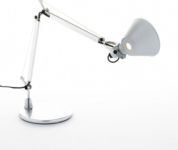 Stolní lampa Artemide, Tolomeo Micro, stmívatelné, Metalická, Pracovna, Kov, Design