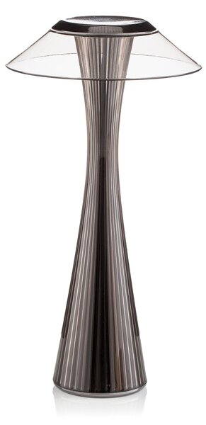 Stolní lampa Kartell, Space, Šedá, Obývací pokoj, Plast, Design