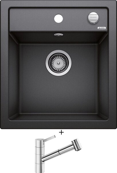 SET Blanco DALAGO 45 antracit s excentrem 517156 + Blanco Tivo-S chrom ...