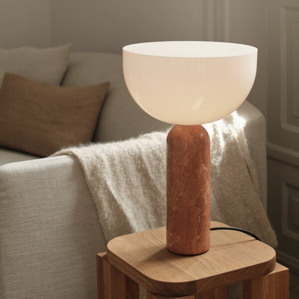 Stolní lampa New Works, Kizu Large, Hnědá / Rezavá, Obývací pokoj, Mramor, Design