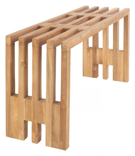 Zahradní lavice Benidorm, teak, přírodní, 90×30×49 cm – House Nordic