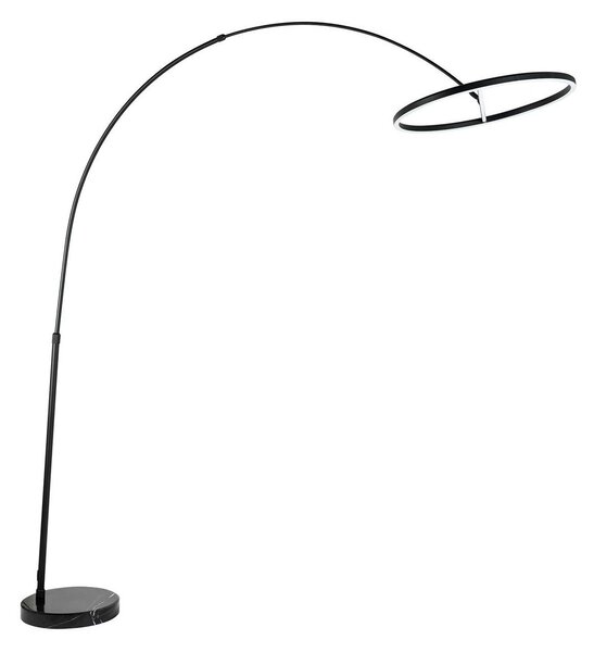 Stojací Lampa Lucande, Virvera, Černá, Obývací pokoj, Kov, Moderní