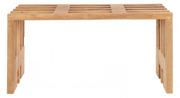 Zahradní lavice Benidorm, teak, přírodní, 90×30×49 cm – House Nordic