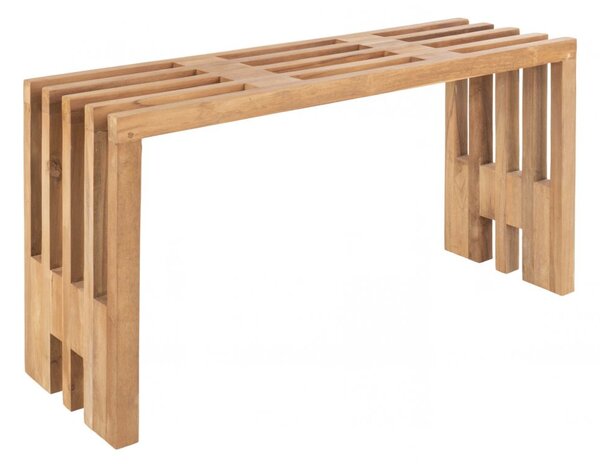 Zahradní lavice Benidorm, teak, přírodní, 90×30×49 cm – House Nordic