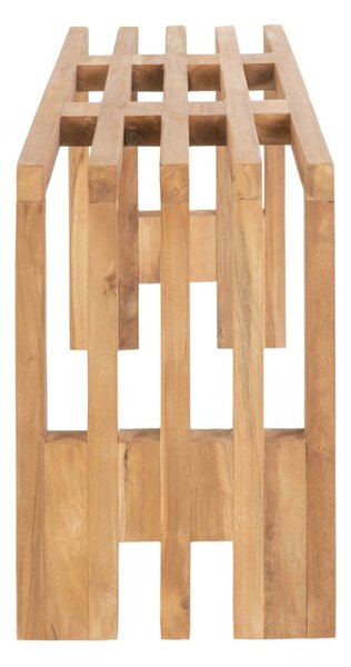 Zahradní lavice Benidorm, teak, přírodní, 90×30×49 cm – House Nordic