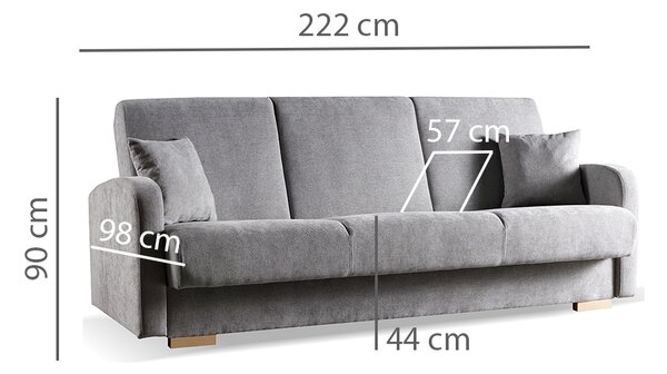 Sedací sestava LAOSA | 3+1+1 | rozkládací + úložný prostor | matana 17 světle béžová | 2x polštářek v ceně