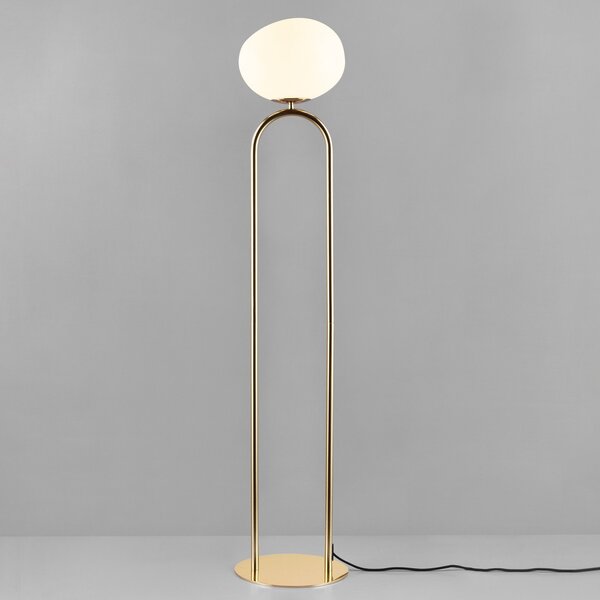 Stojací Lampa DFTP by Nordlux, Shapes, Zlatá / mosazná, Obývací pokoj, Sklo, Design