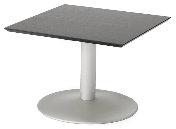 AJ Produkty Konferenční stolek CROSBY, 700x700 mm, černá/hliníkově šedá