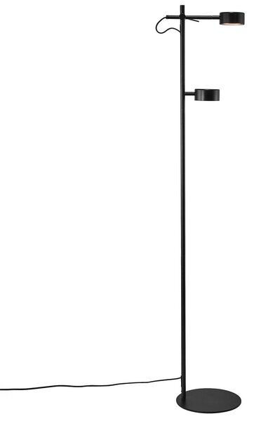 Stojací Lampa Nordlux, Clyde, stmívatelné, Černá, Obývací pokoj, Kov, Moderní
