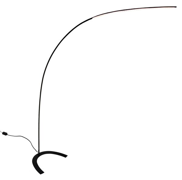 Stojací Lampa Lindby, DANUA, stmívatelné, Černá, Pracovna, Kov, Moderní