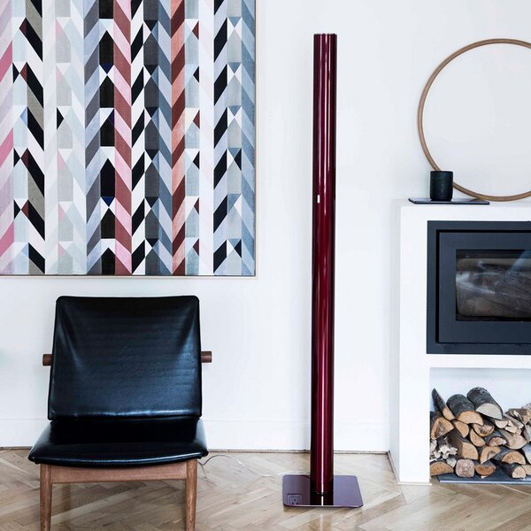 Stojací Lampa Artemide, Ilio, stmívatelné, Červená, Obývací pokoj, Kov, Design