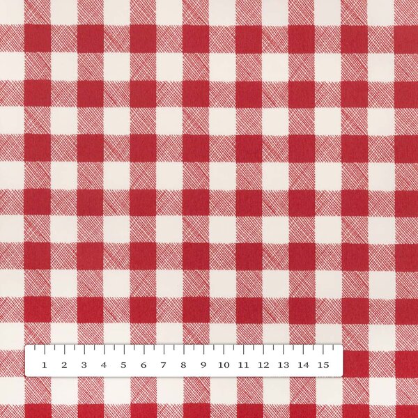 PVC ubrus Červeno-bílá kostička 12x12 mm PV-109 - metráž š. 140 cm