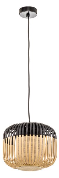 Závěsná svítidlo Forestier, Bamboo Light XS, stmívatelné, Černá, Obývací pokoj, Bambus, Design