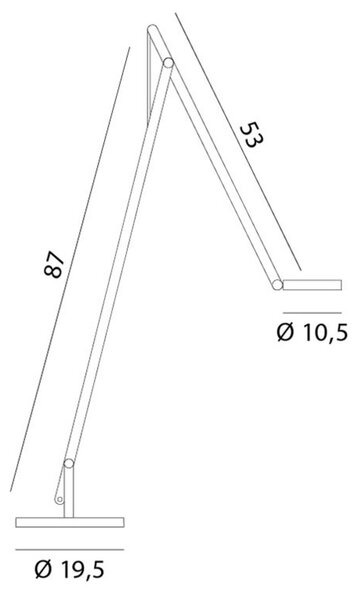 Stojací Lampa Rotaliana, String F1 DTW, stmívatelné, Bílá, Obývací pokoj, Kov, Design