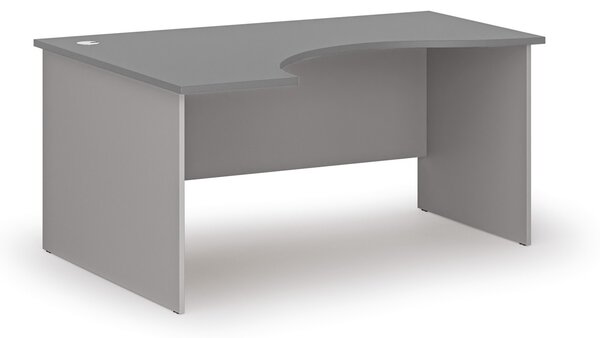 Ergonomický kancelářský psací stůl PRIMO GRAY, 160x120 cm, levý, šedá/grafit