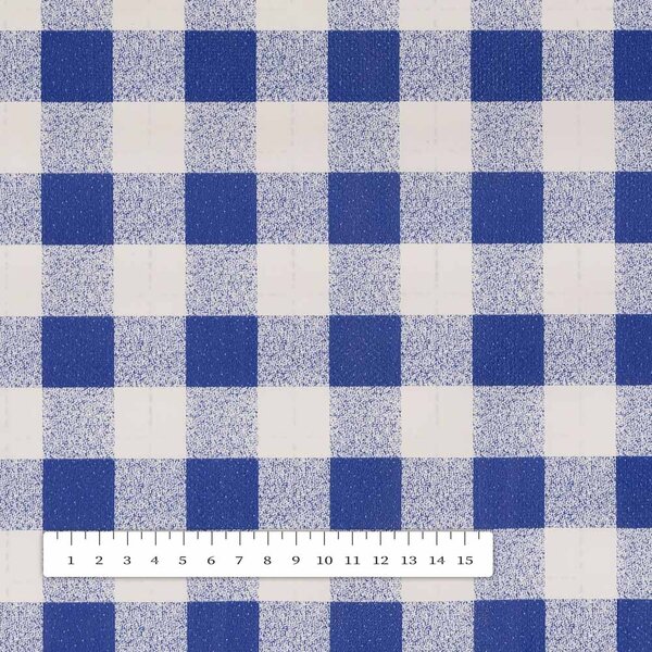 PVC ubrus Modro-bílá kostka 2,5×2,5 cm PV-134 - metráž š. 140 cm