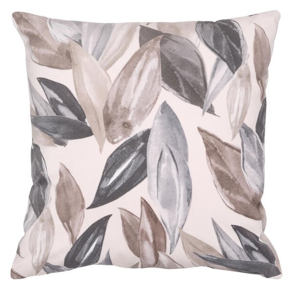 Povlak VELVET leaves šedobéžová 50 x 50 cm