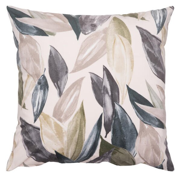 Povlak VELVET leaves šedozelená 50 x 50 cm