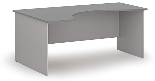 Ergonomický kancelářský psací stůl PRIMO GRAY, 180x120 cm, levý, šedá/grafit