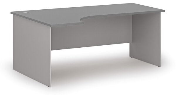 Rohový kancelářský psací stůl PRIMO GRAY, 180x120 cm, levý, šedá/grafit