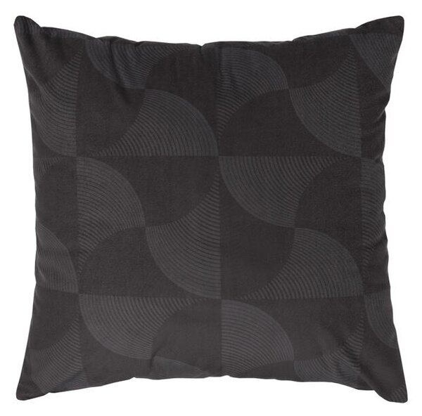 Povlak VELVET dark geo černošedá 50 x 50 cm