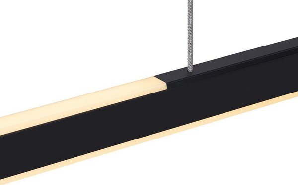 Závěsná svítidlo SLV, One Linear, stmívatelné, Černá, Kuchyně, Kov, Moderní