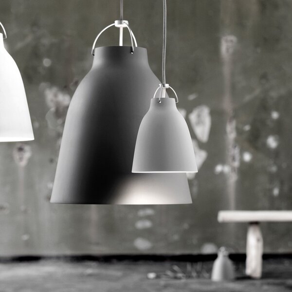Závěsná svítidlo FRITZ HANSEN, Caravaggio P1, stmívatelné, Šedá, Obývací pokoj, Kov, Design