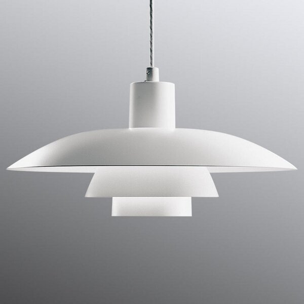 Závěsná svítidlo Louis Poulsen, PH 4/3, stmívatelné, Bílá, Obývací pokoj, Kov, Design