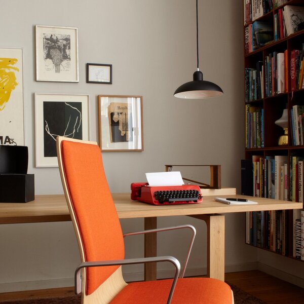 Závěsná svítidlo FRITZ HANSEN, Kaiser Idell 6631-P, stmívatelné, Černá, Obývací pokoj, Kov, Design