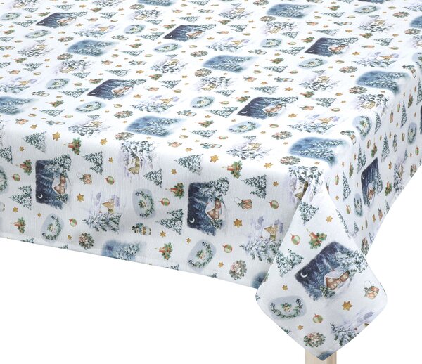 BELLATEX Ubrus VÁNOCE Modrá, Bílá 70x70 cm