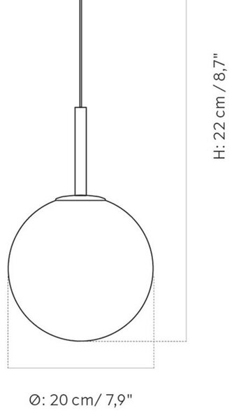 Závěsná svítidlo Audo Copenhagen, TR Bulb, stmívatelné, Bílá, Obývací pokoj, Sklo, Design