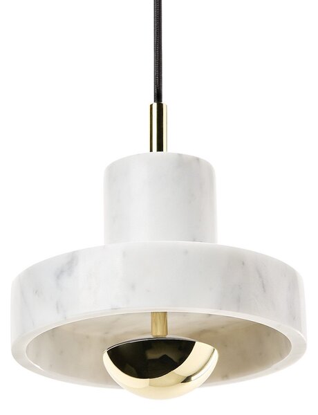 Závěsná svítidlo Tom Dixon, Stone, stmívatelné, Bílá, Obývací pokoj, Mramor, Design