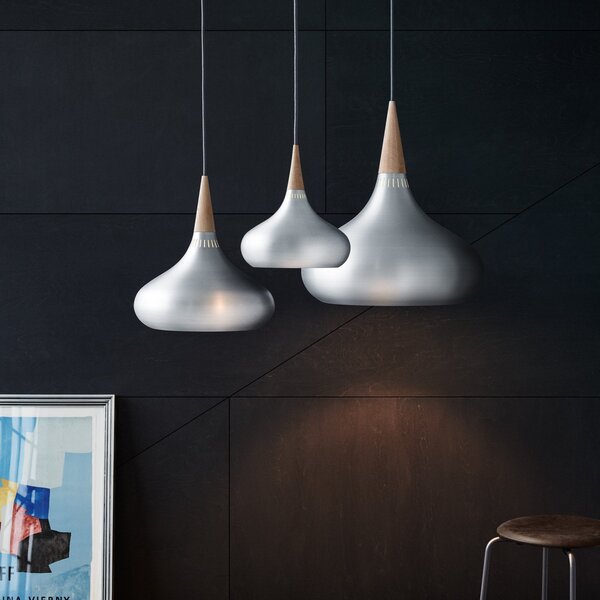 Závěsná svítidlo FRITZ HANSEN, Orient P2, stmívatelné, Metalická, Obývací pokoj, Kov, Design