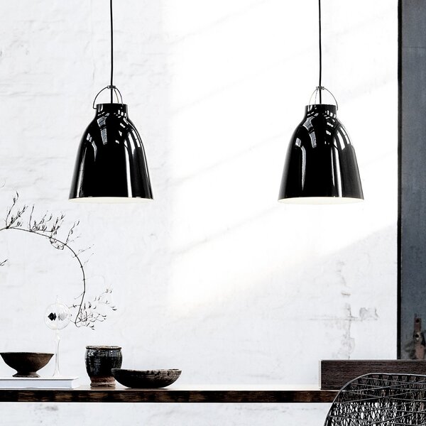 Závěsná svítidlo FRITZ HANSEN, Caravaggio P2, stmívatelné, Černá, Obývací pokoj, Kov, Design