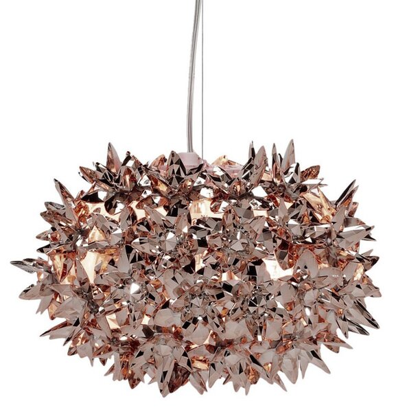 Závěsná svítidlo Kartell, Bloom S2, Bronzová / starobylá mosaz, Obývací pokoj, Plast, Design