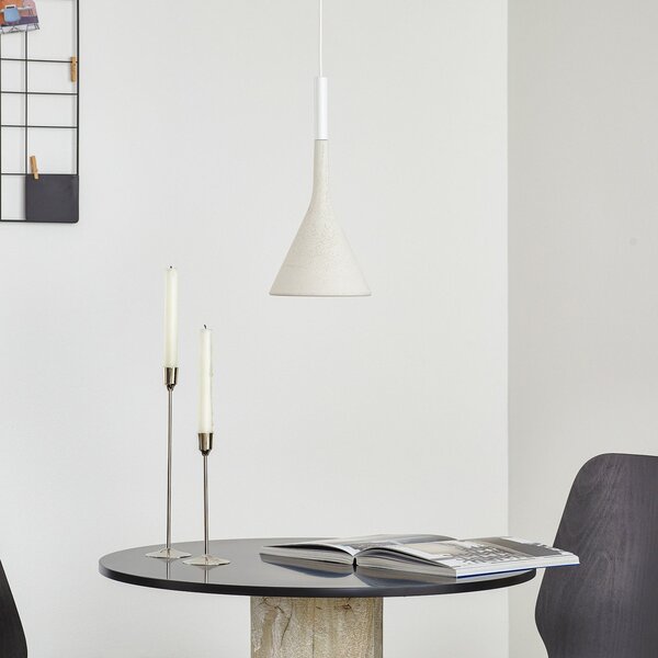 Závěsná svítidlo Foscarini, Aplomb, stmívatelné, Bílá, Kuchyně, Beton, Design