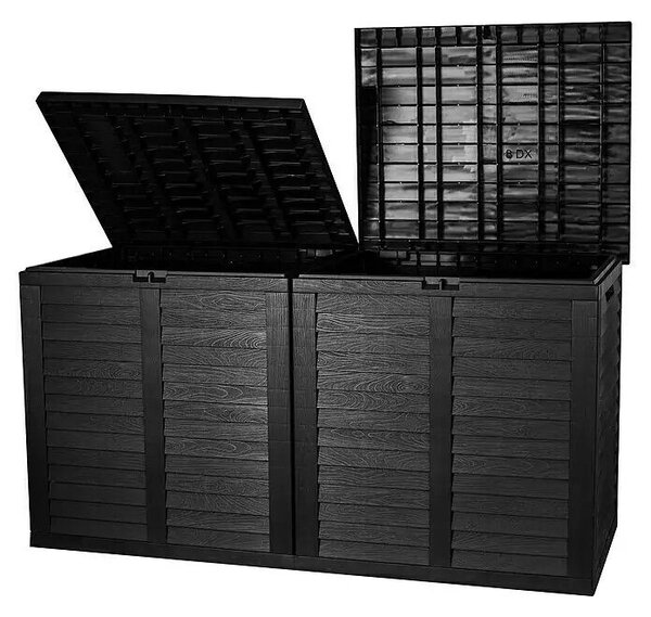 Zahradní box úložný XXL, plast, antracitový, 155 × 66 × 80 cm