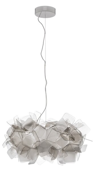 Závěsná svítidlo Slamp, CLIZIA, stmívatelné, Šedá, Obývací pokoj, Plast, Design