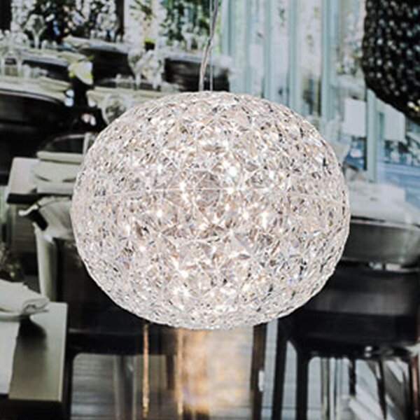 Závěsná svítidlo Kartell, Planet, Transparentní, Obývací pokoj, Plast, Design