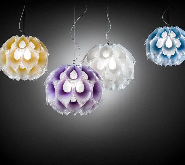 Závěsná svítidlo Slamp, FLORA, stmívatelné, Bílá, Obývací pokoj, Plast, Design