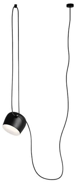 Závěsná svítidlo FLOS, AIM, stmívatelné, Černá, Obývací pokoj, Kov, Design