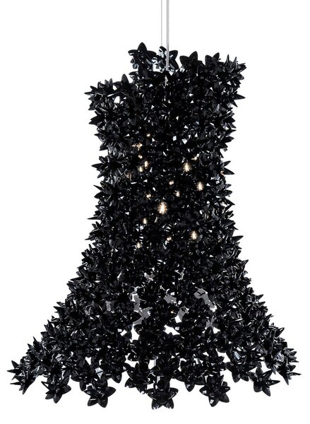 Závěsná svítidlo Kartell, Bloom, Černá, Obývací pokoj, Plast, Design