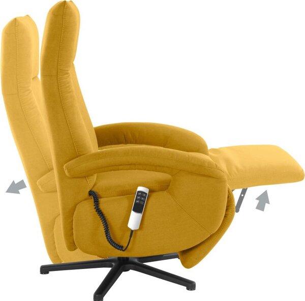(2xM) Relaxační křeslo Tycoon Žluté XL s akumulátorem