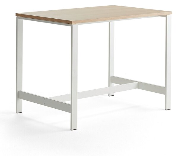 AJ Produkty Stůl VARIOUS, 1200x800 mm, výška 900 mm, bílé nohy, dub