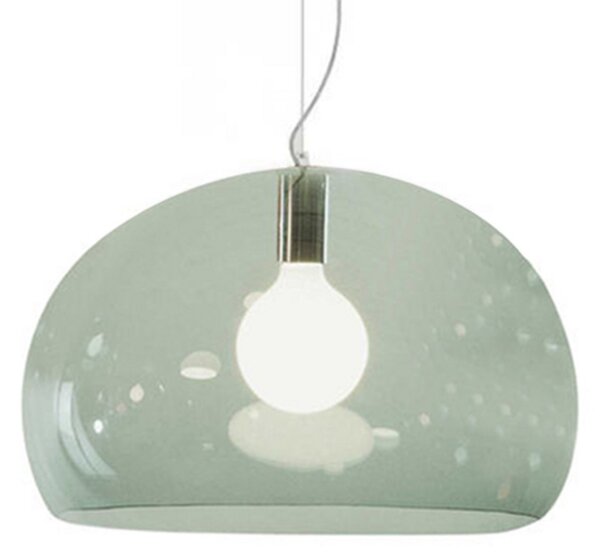 Závěsná svítidlo Kartell, Big FL/Y, stmívatelné, Zelená, Obývací pokoj, Plast, Design
