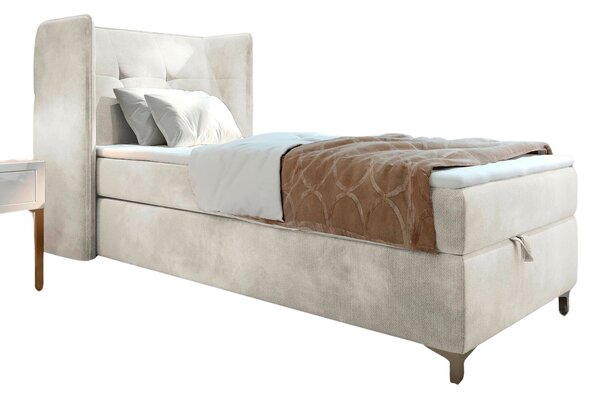 (4029) BOXSPRING postel s boxem 90/200 cm krémová