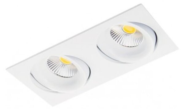 BPM 3135.01.RF.WH-WH.60.ST.9.30 Zápustné svítidlo MESEL 3135 matná bílá,2x9,3W, 3000K, 60°, 2x977lm - BPM (starý kód: 3135.W-W.D60.3K)