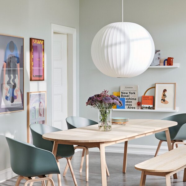 Závěsná svítidlo HAY, Nelson Ball Bubble, stmívatelné, Bílá, Obývací pokoj, Plast, Design