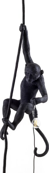 Venkovní svítidla SELETTI, Monkey Lamp, Černá, Plast, Design